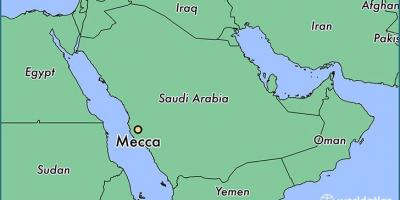 Mecca องเมืองบนแผนที่