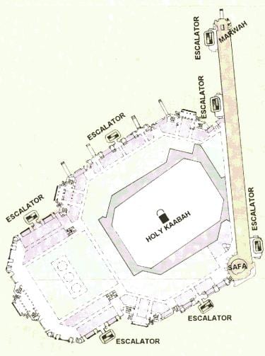 แผนที่ของ Kaaba sharif