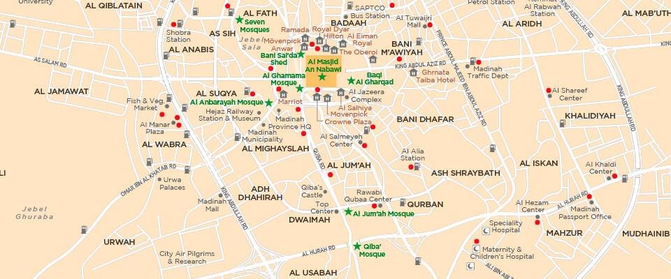 Mecca งถนนแผนที่